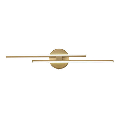 Cosimo linear LED vanity light – in gold on white