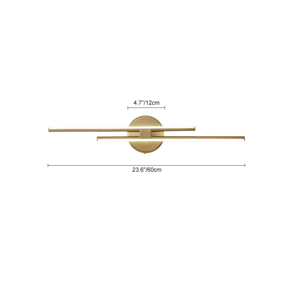 Cosimo linear LED vanity light – size diagram, 60 cm