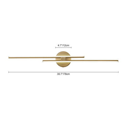 Cosimo linear LED vanity light – size diagram, 78 cm
