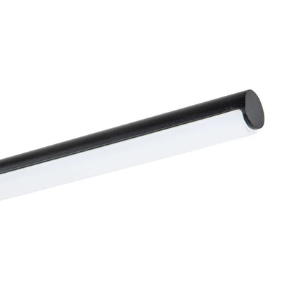 Cosimo linear LED vanity light – black bar end close-up