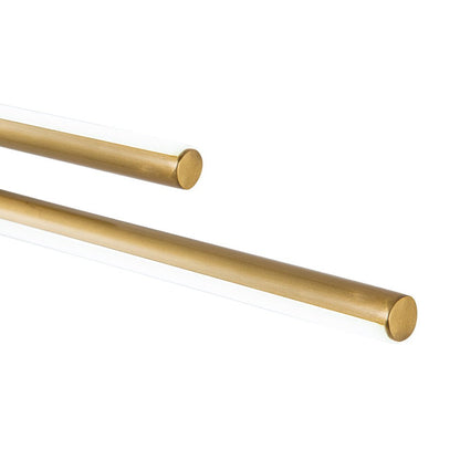 Cosimo linear LED vanity light – gold bar end close-up