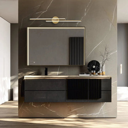 Cosimo linear LED vanity light – above a bathroom vanity