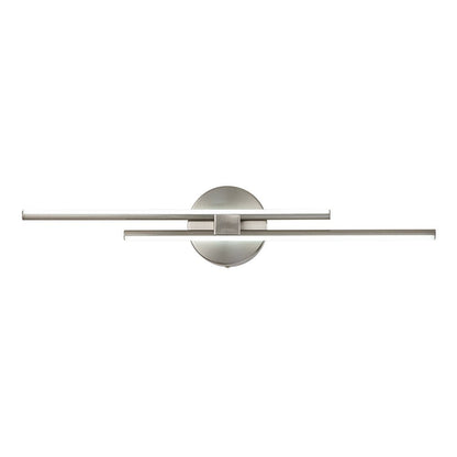 Cosimo linear LED vanity light – in nickel on white