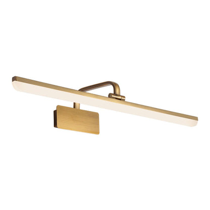 Cosima gold LED vanity light – with warm light on white