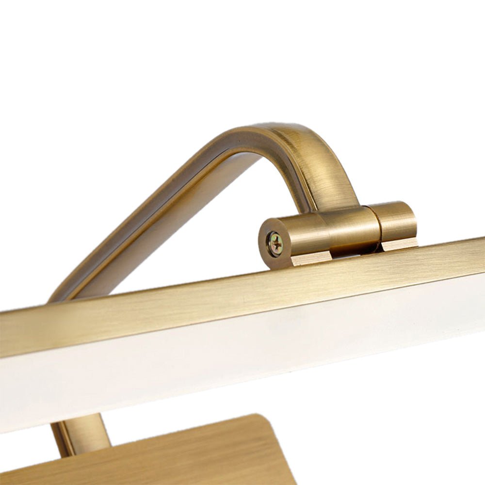 Cosima gold LED vanity light – swivel arm close-up