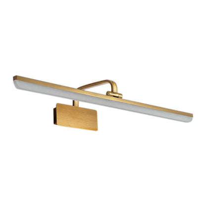 Cosima gold LED vanity light – in cool white on white