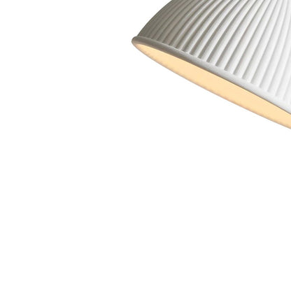 Soraya ribbed resin dome pendant – rim close-up