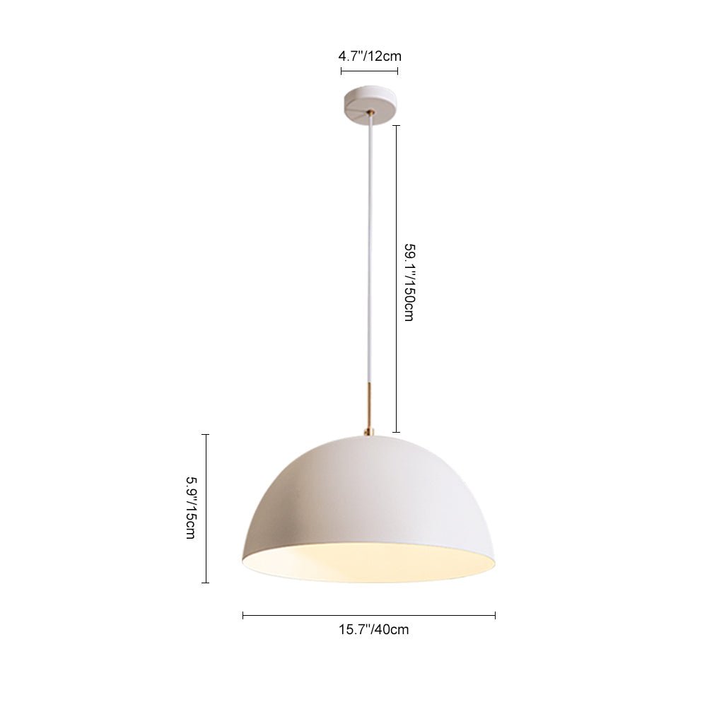 Dorian dome pendant – size diagram, 40 cm