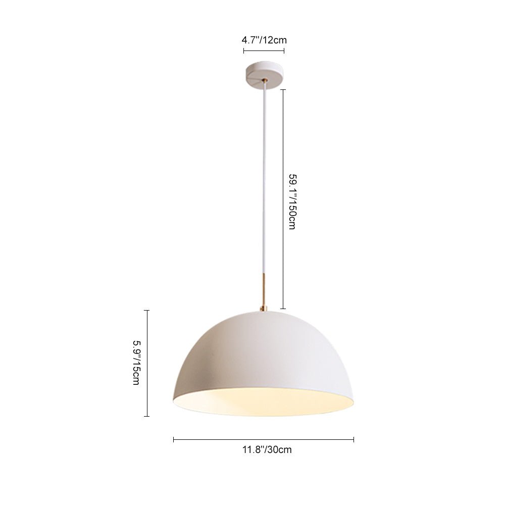 Dorian dome pendant – size diagram, 30 cm