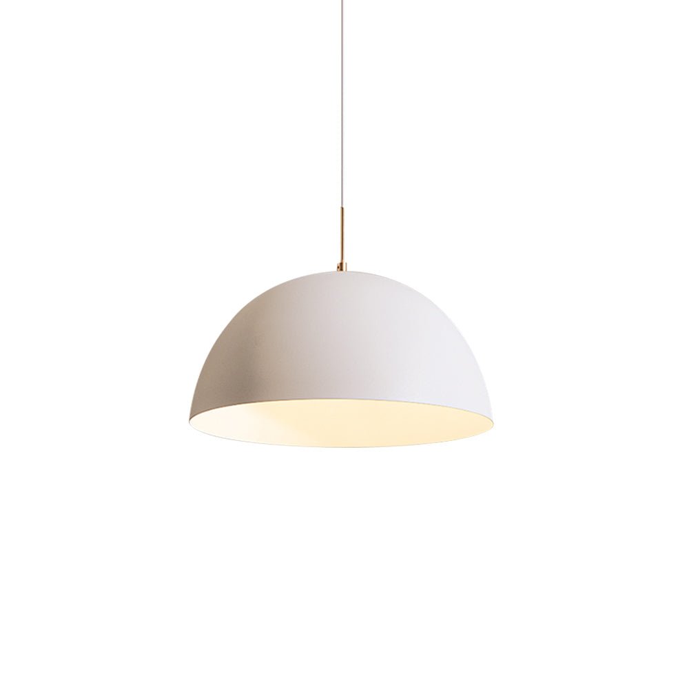 Dorian dome pendant – in white on white, alternate view