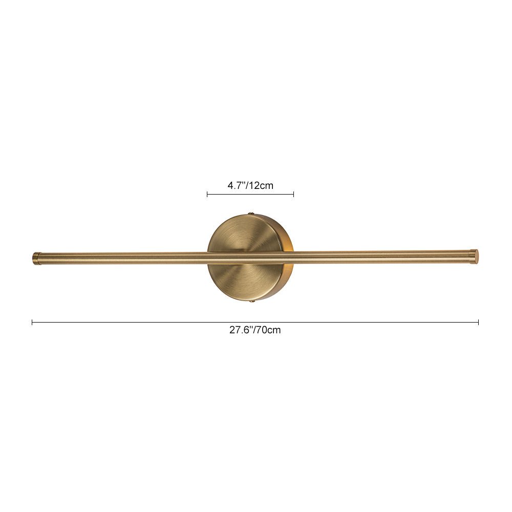 Sebastian linear LED wall light – size diagram, 70 cm