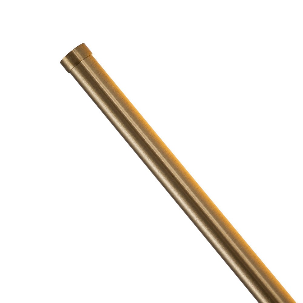 Sebastian linear LED wall light – brass tube close-up