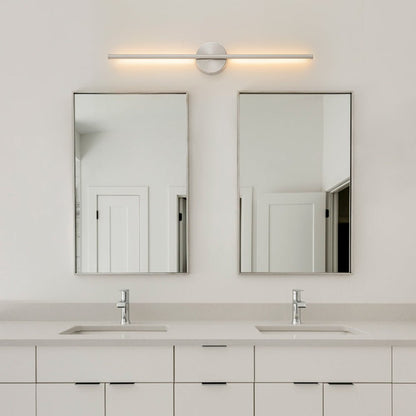 Sebastian linear LED wall light – horizontal above bathroom mirrors
