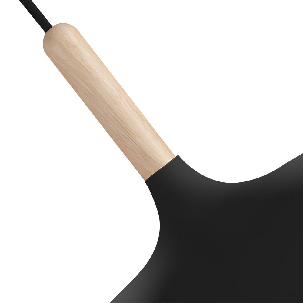 Romilly dome pendant – wood neck close-up