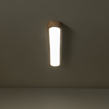 Viviane oval LED ceiling light – lit, seen from below