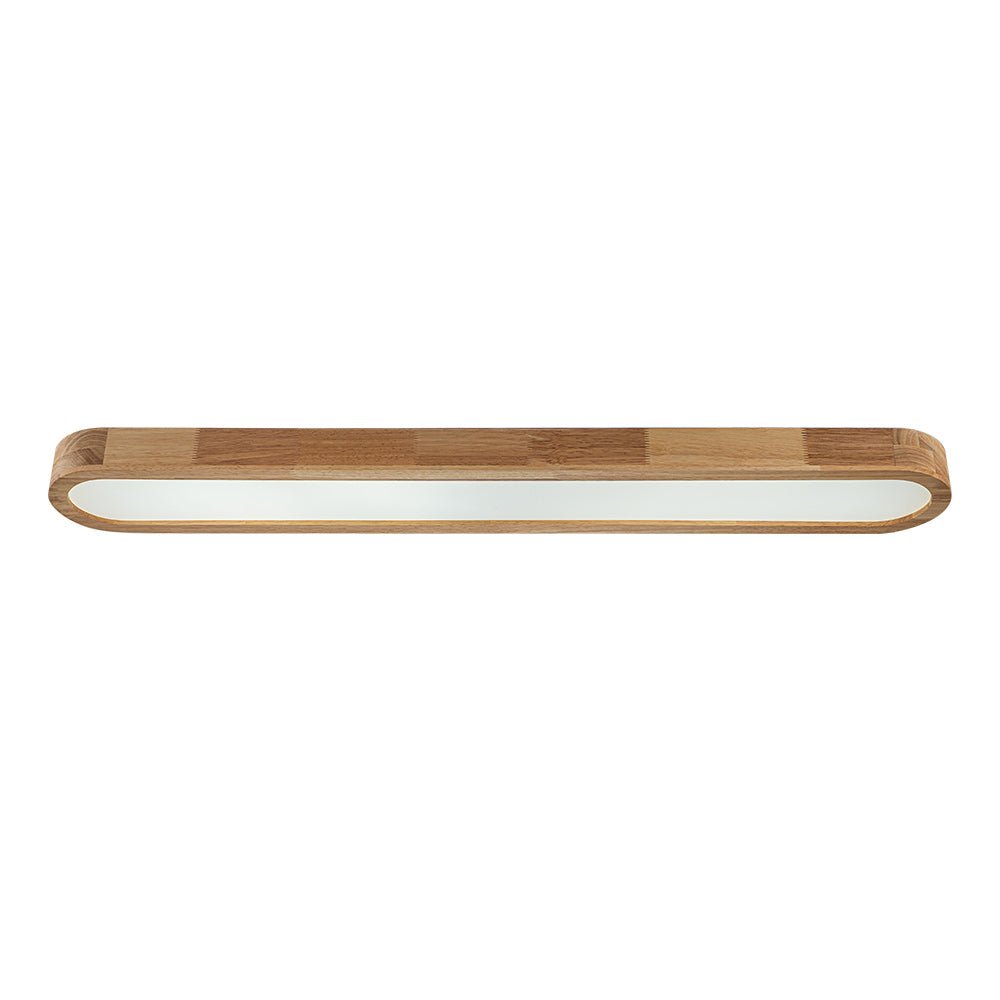 Viviane oval LED ceiling light – lit, side view