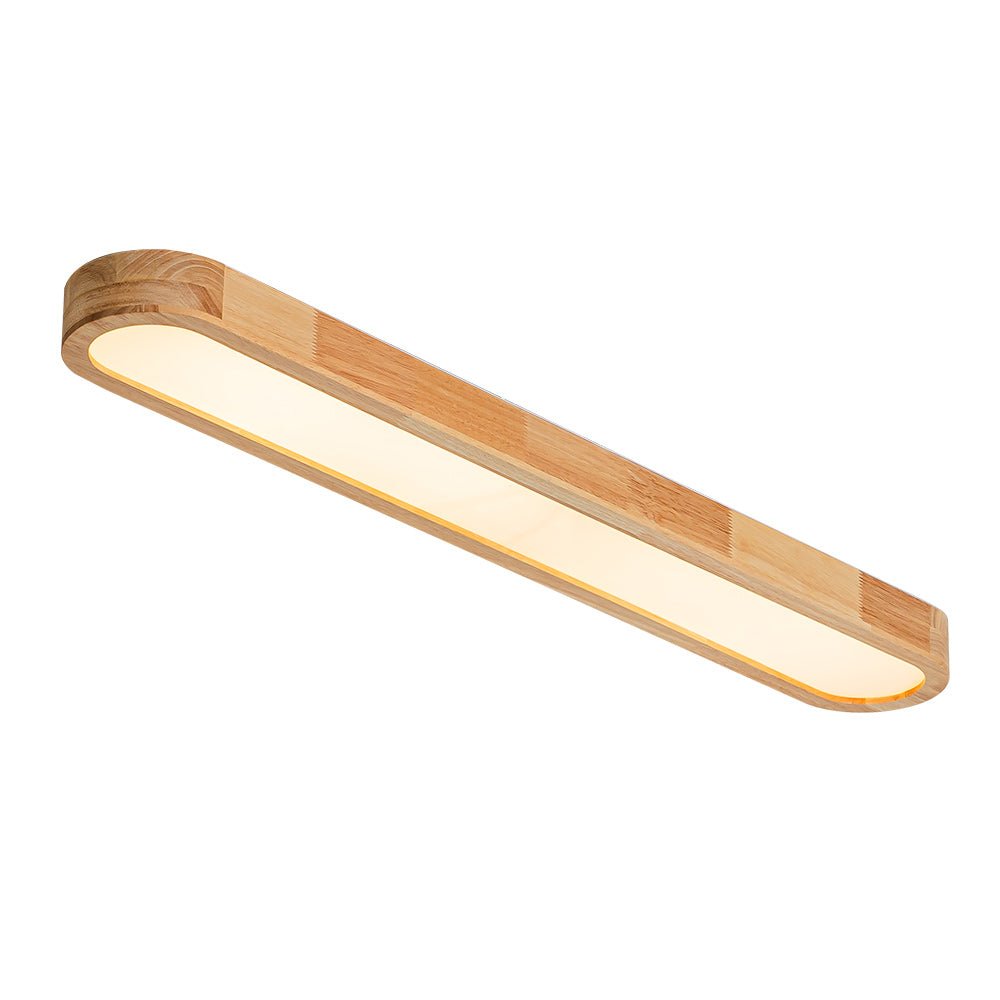 Viviane oval LED ceiling light – angled on white