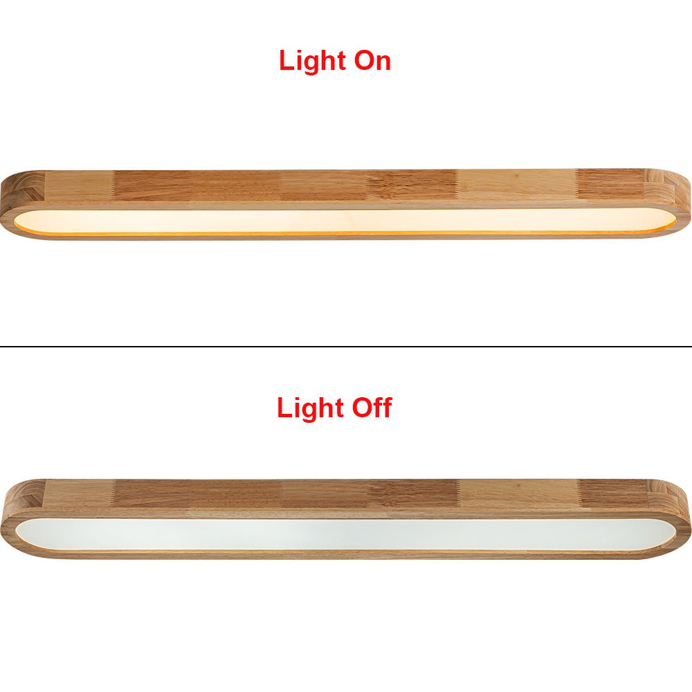 Viviane oval LED ceiling light – light on and off