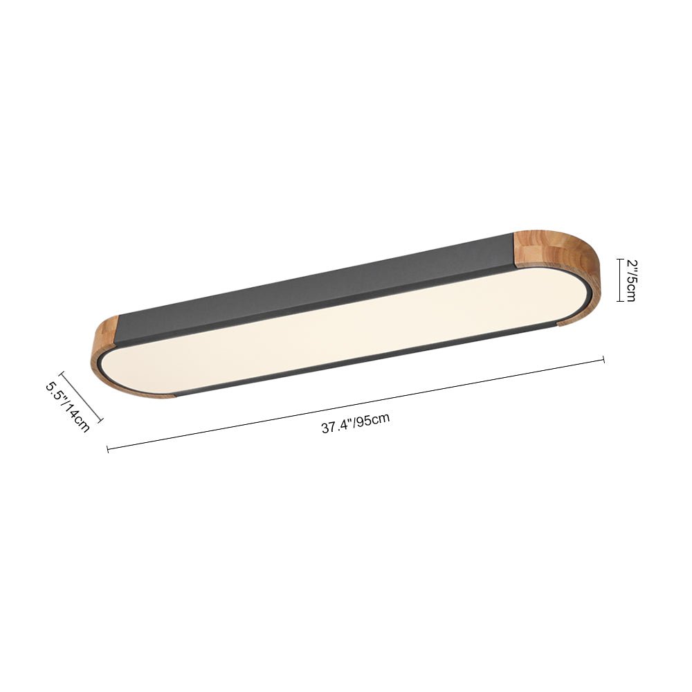 Imogen 95 cm oval LED ceiling light size diagram