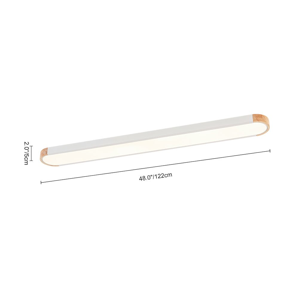 Imogen 122 cm oval LED ceiling light size diagram