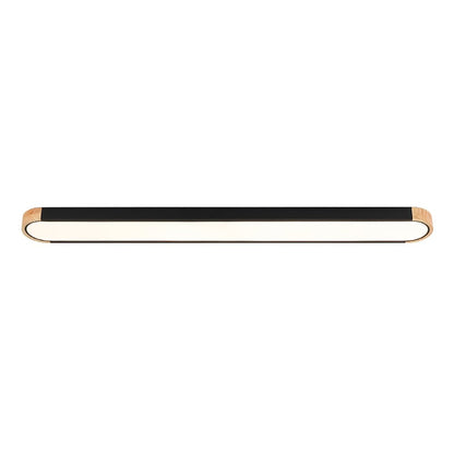 Imogen black 122 cm oval LED ceiling light, on white