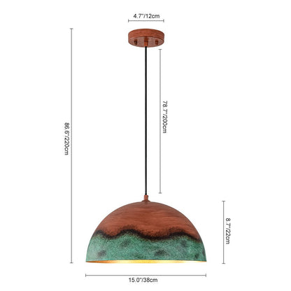 Caspian two-tone pendant – size diagram