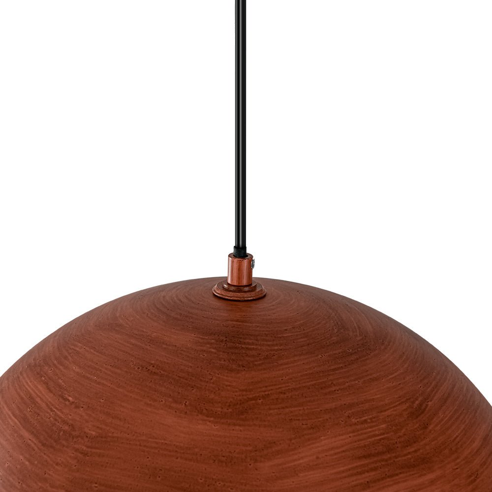 Caspian two-tone pendant – copper top close-up