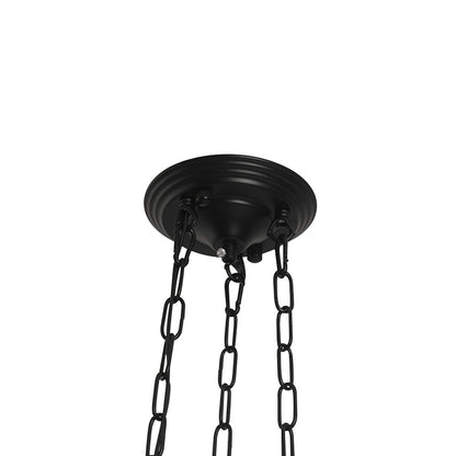Adrian schoolhouse pendant – black canopy with chains
