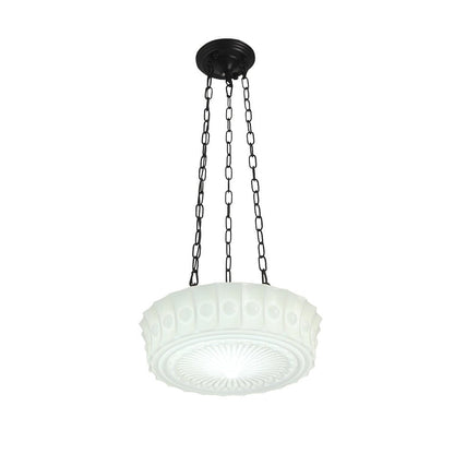 Adrian schoolhouse pendant – unlit on white, alternate view