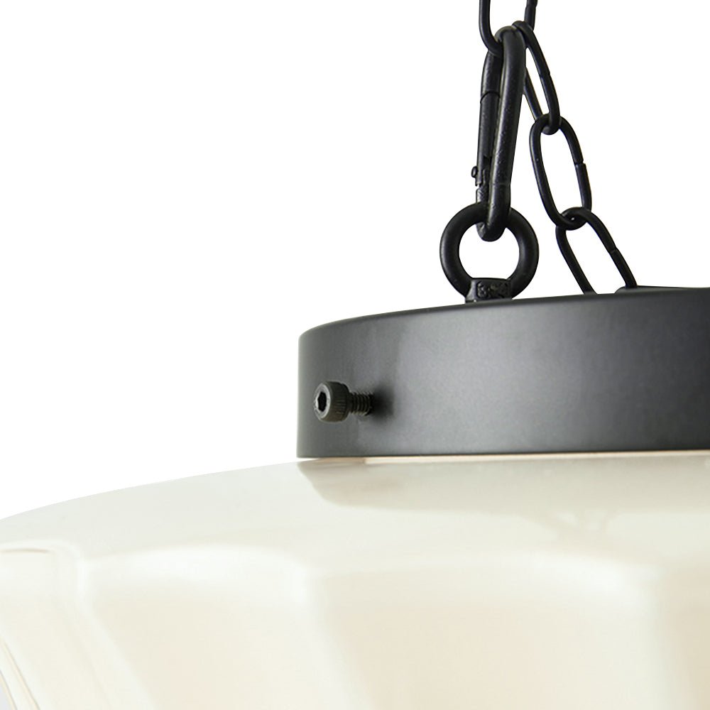 Adrian schoolhouse pendant – chain and bowl ring close-up