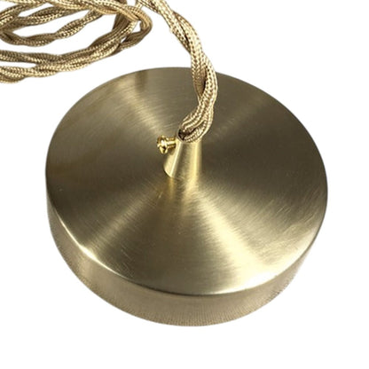 Rosalie flower glass pendant light – brass canopy with twisted cord