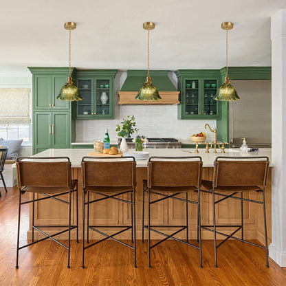 Rosalie flower glass pendant light – three over a kitchen island