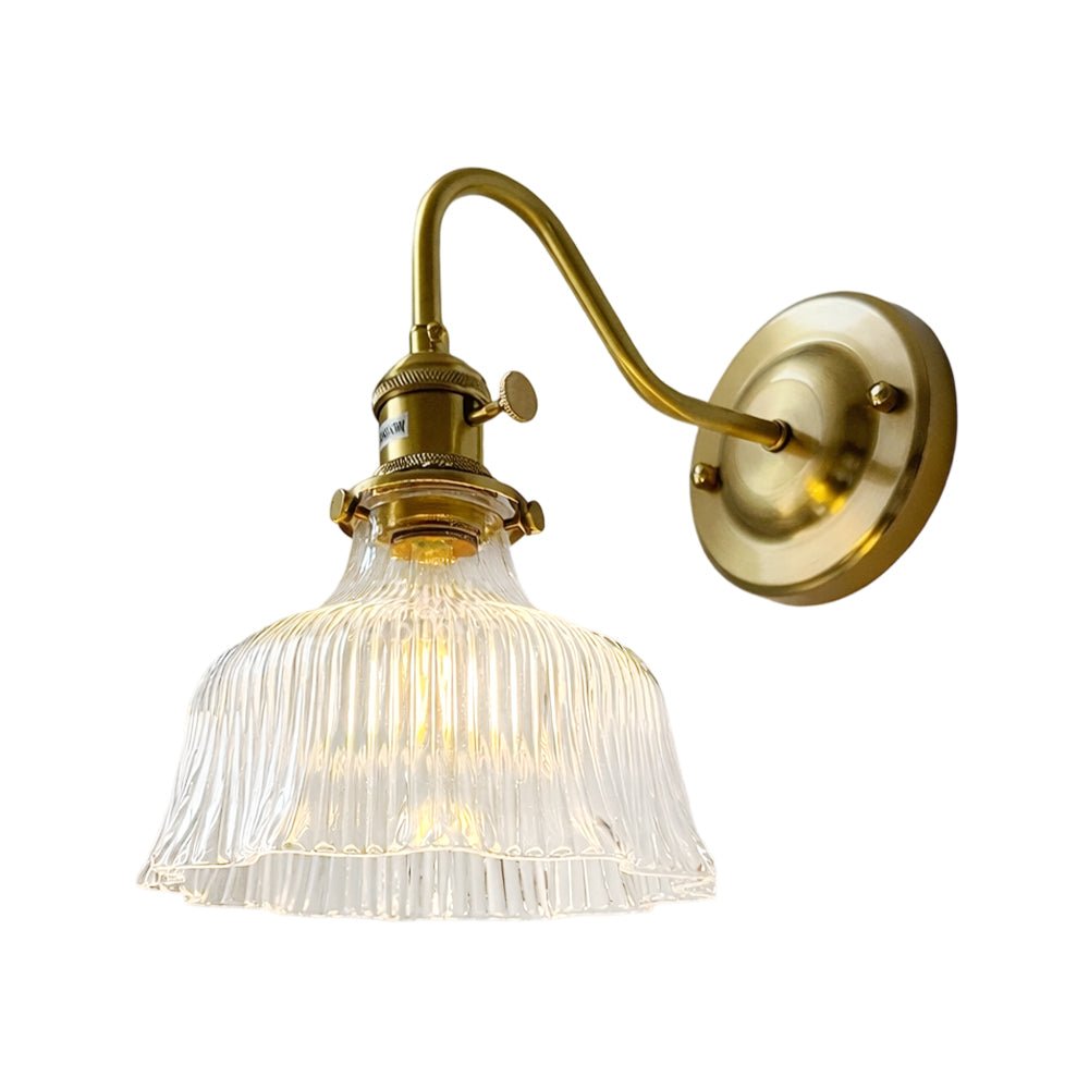 Fiorella flower wall light – clear style B on white