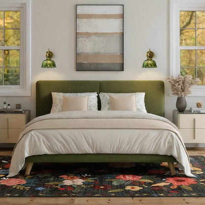 Fiorella flower wall light – pair in a bedroom