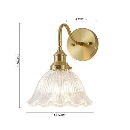 Fiorella flower wall light – size diagram, style B