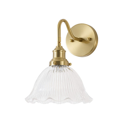 Fiorella flower wall light – in clear frosted glass, alternate view
