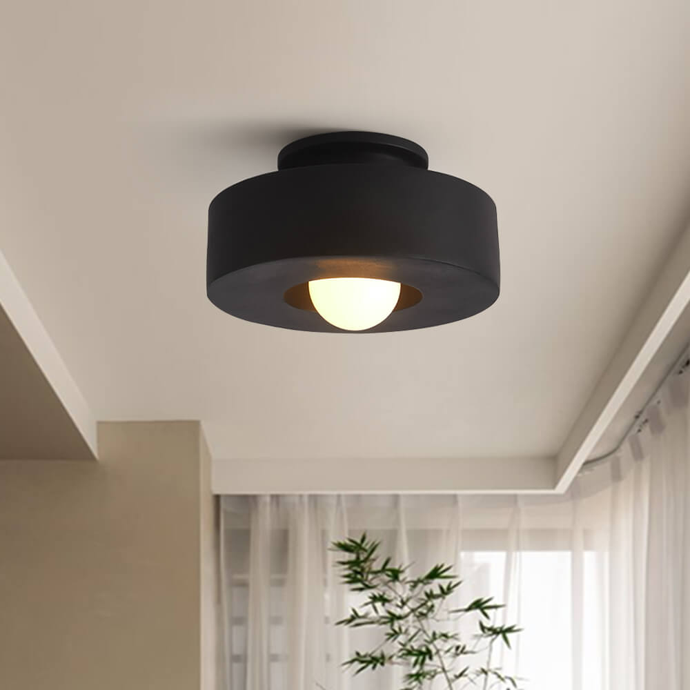Ottilie wabi sabi ceiling light – in black in a room