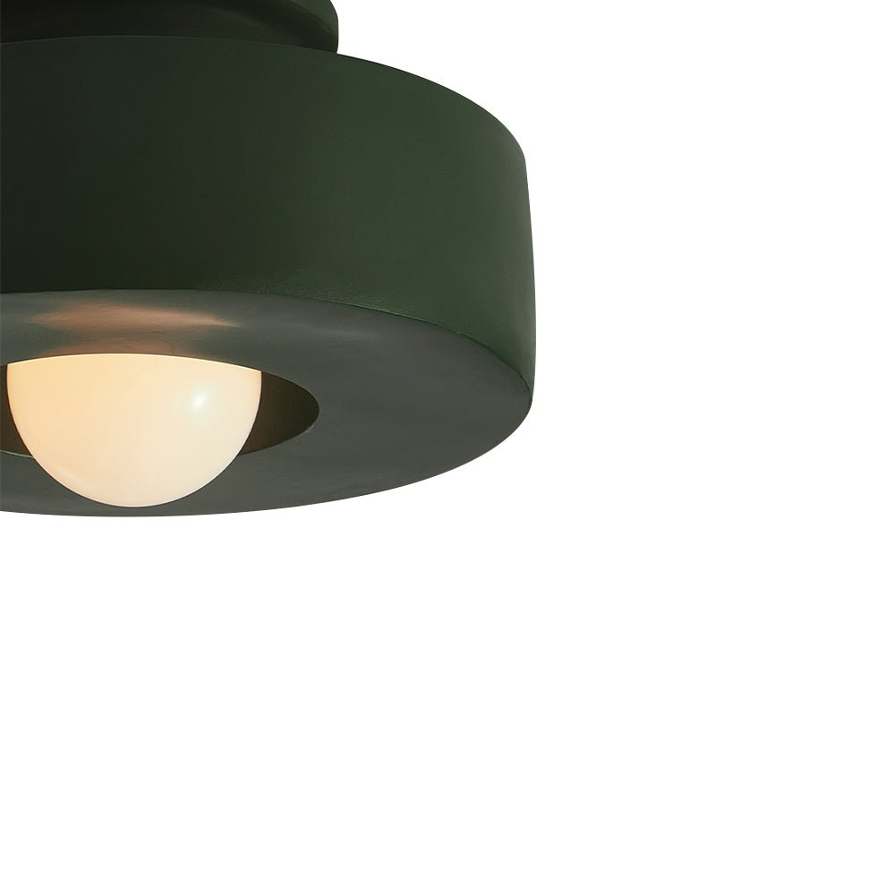 Ottilie wabi sabi ceiling light – in green, close-up