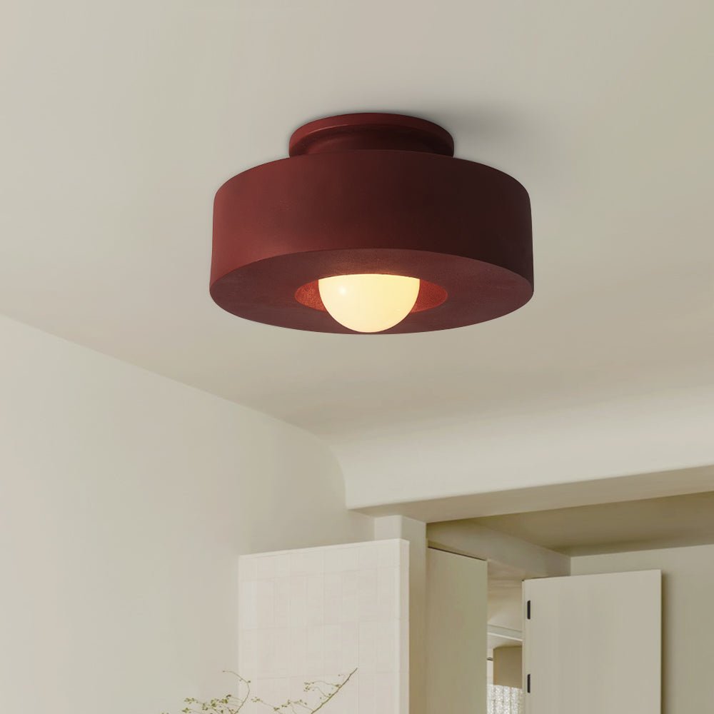 Ottilie wabi sabi ceiling light – in red in a room