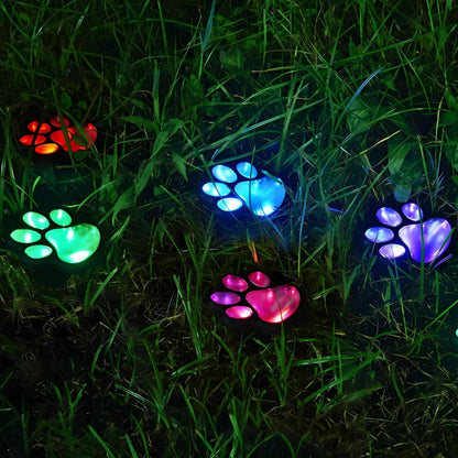 Piers Paw Print Solar Lights – 3 Pack, Multicolour